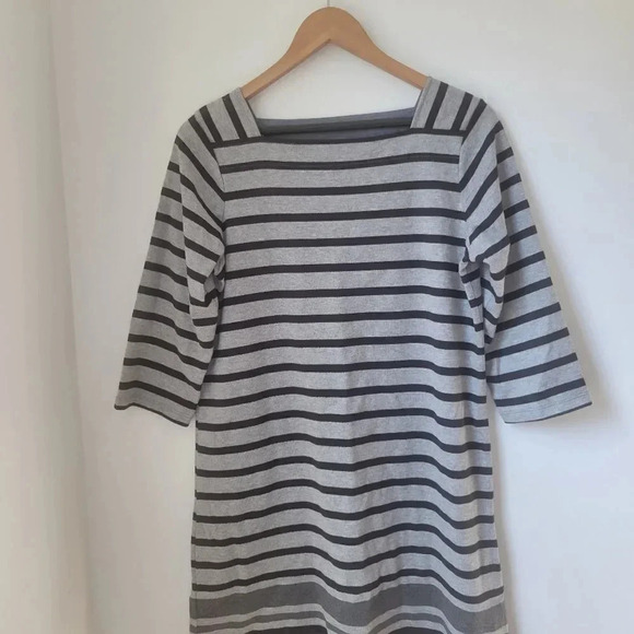 L.L.Bean Mariner Square Neck Striped Dress - Picture 5 of 9